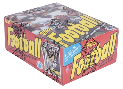 1983 Topps Football Unopened Wax Box (36 Packs) - BBCE Certified